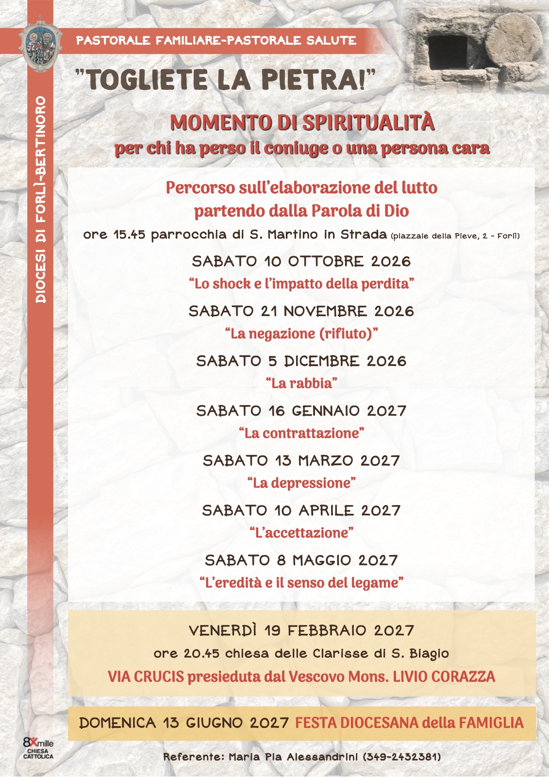 Togliete la pietra! Il calendario 2026/2027